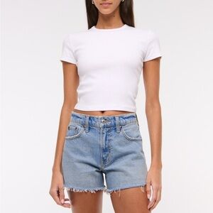 ABERCROMBIE & FITCH 90’s Cutoff High Rise Shorts — Curve Love